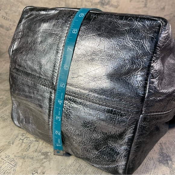 Francesco Biasia Distressed Metallic Leather Shoulder Bag - Picture 16 of 16